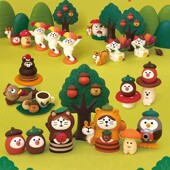 日式 饰摆件 猫 秋天丰收系列桌面装 拍照道具 橡果 ZAKKA