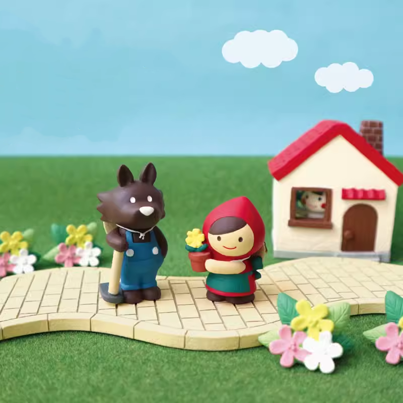 红房子蘑菇屋小红帽大灰狼