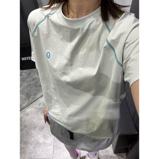 果绿色冰丝速干t恤男女夏季薄款户外骑行运动短袖凉感透气半截袖