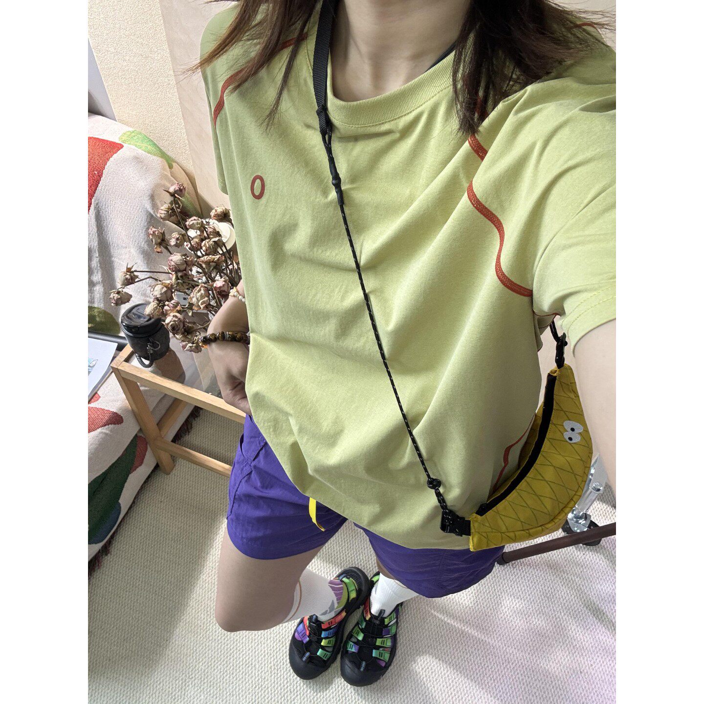 黄色哈苏线清凉感冰丝速干t恤男女新款夏季网球短袖户外运动短袖