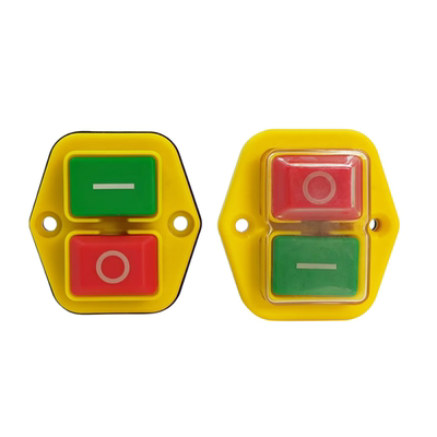 KJD17B防水按钮开关220V-240V 16A 4脚/5脚电动工具欠电压保护过