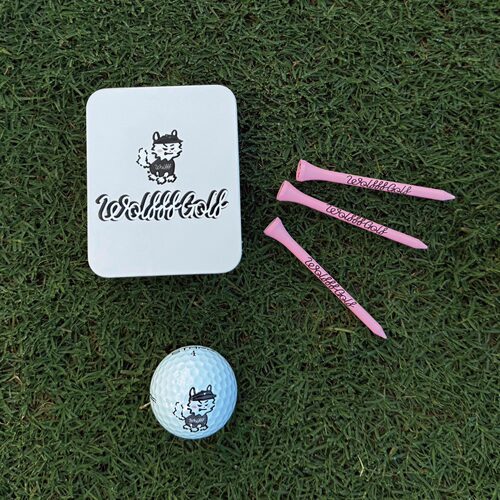 WOLFFFGOLF三色球TEE高尔夫木质发球拖