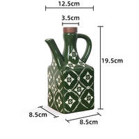 American-style isolation flower ceramic oil bottle, commercial oil bottle, chili oil bottle, soy sauce and vinegar bottle, household kitchen seasoning bottle thumbnail 6