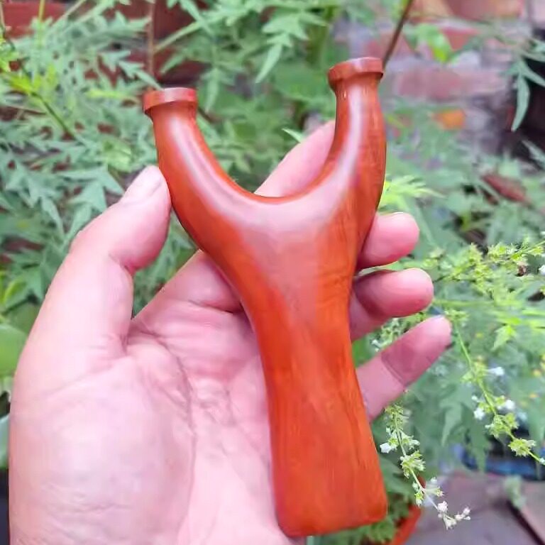 百年沉淀雷击枣木满红直板飞虎叉高精度扁皮圆皮户外竞技比赛弹弓