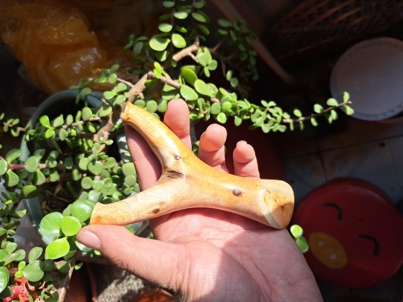 80弓门15撑头火琉璃原叉手工刀锋弹弓高油性木质耐用户外珍藏实战