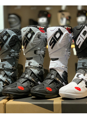 SIDI Crossfire 3SRS交火3越野摩托车林道靴滑胎靴骑行拉力靴男