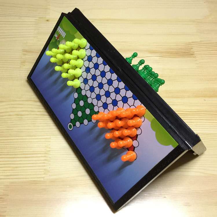 磁性跳棋儿童学生专用益智磁性跳跳棋小号折叠盒装塑料彩色跳跳棋