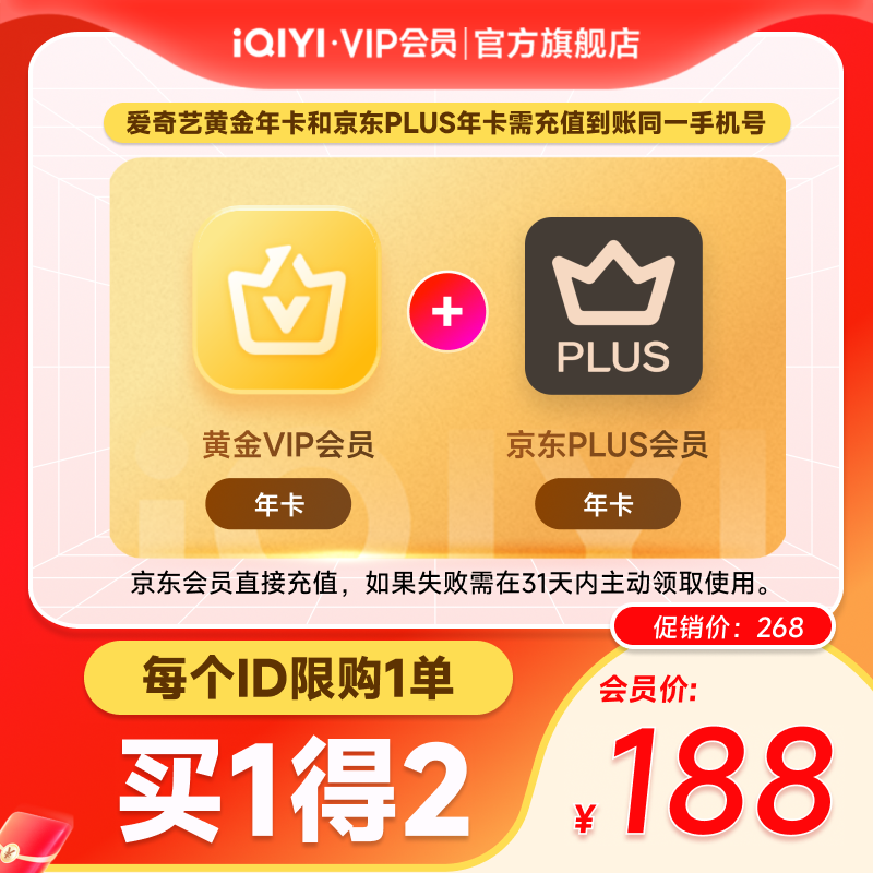 �ٽ��ۣ������� �ƽ�VIP��Ա�꿨12����+����PLUS��Ա�꿨 186.12Ԫ+1.88Ԫ�Խ��