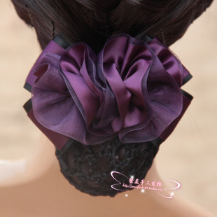 带网兜的头花女护士职业头花网兜银行职业盘发网兜护士头花发网