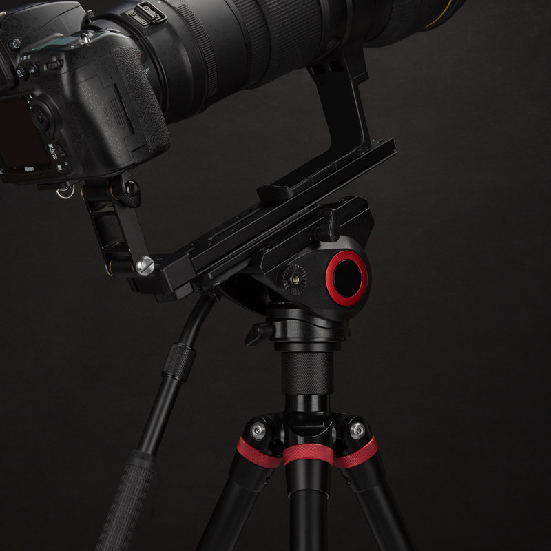 仕宏摄像液压阻尼云台加长手柄俯仰360旋转拍照微单单反相机