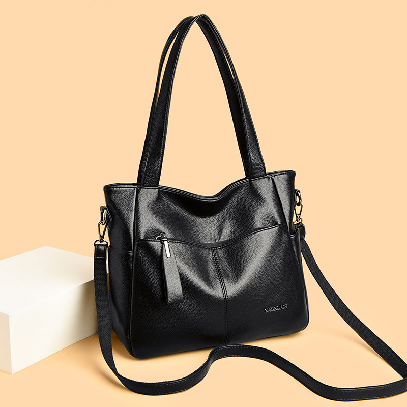 真皮质感大包包女2026新款简约休闲女士手提单肩包大容量通勤背包,箱包皮具/热销女包/男包,单肩包,淘宝优惠券,粉丝福利购,淘宝优惠卷