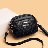 真皮质感小包包女2026新款 单肩斜挎包中年妈妈女士手机零钱包 时尚