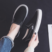 套脚帆布鞋 新款 女韩版 平底布鞋 一脚蹬懒人鞋 不系带女鞋 女2023春季