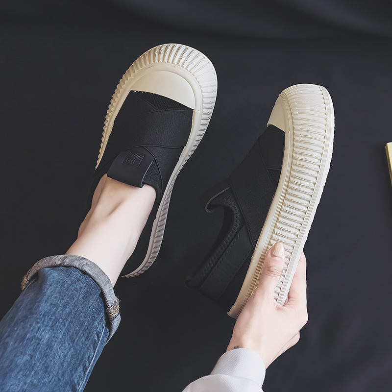 低帮大头韩版网布帆布鞋女