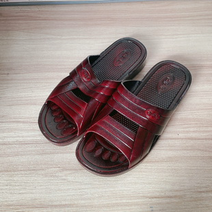 爸爸油拖鞋家用生胶硬底一字拖中年老式怀旧男士夏季0023