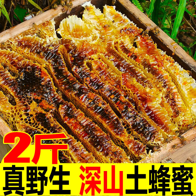 土蜂蜜纯正天然野生百花蜜原蜜正品农家自产深山土蜂蜜2斤
