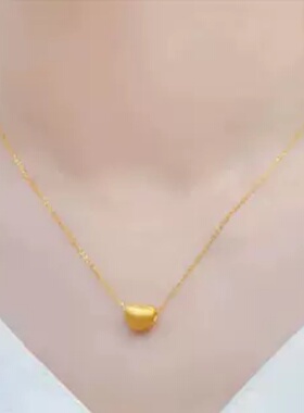 仿真黄金一帆风顺爱心小蛮腰项链