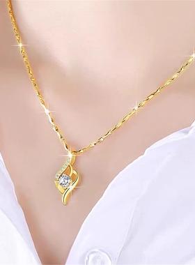 2025新款金黄色项链女吊坠高级感