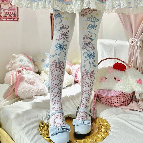 甜美Lolita袜子60D天鹅绒连裤袜