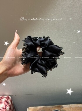 FAFA原创施华洛暗黑风【黑银】高级气质大肠发圈