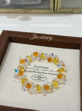 原创施华洛橘子泡泡小众设计款手链百搭时尚