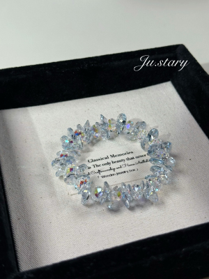 华子爆闪原创飞碟扁碟碎冰冰手串，个性小众不撞款