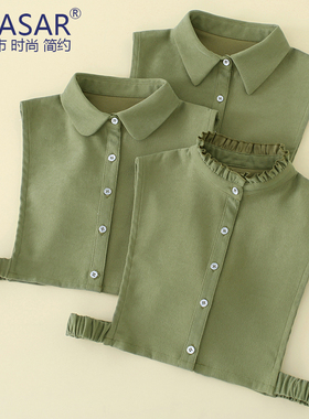 多色灯芯绒假领子女士百搭假领春秋冬加厚加大衬衫衬衣配毛衣卫衣