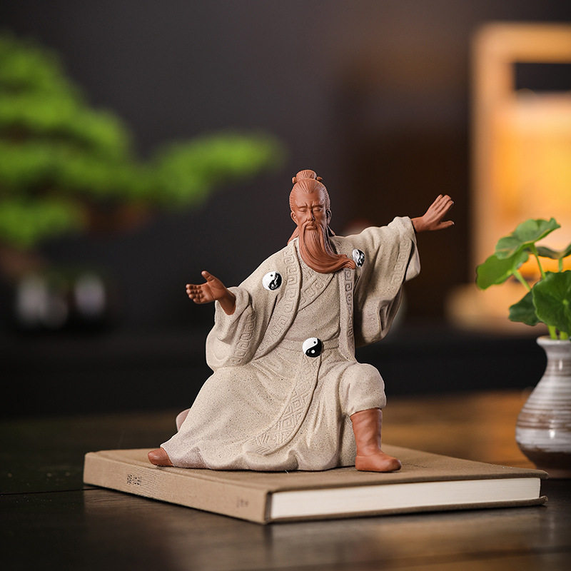 张三丰摆件陶瓷历史人物太极宗师中式禅意家居书房桌面装饰工艺品