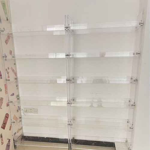 亚克力直播间展示柜日用品展示柜透明彩化妆品门店展厅商用收纳架