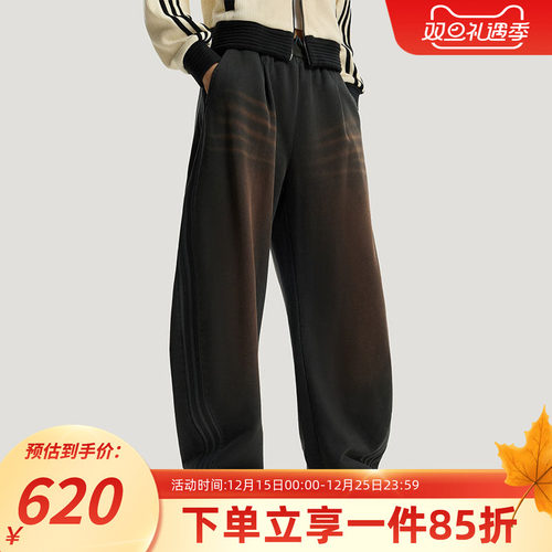 阿迪达斯三叶草女款宽松运动裤