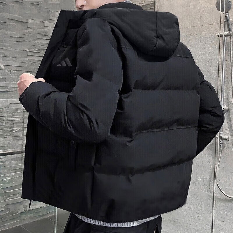 阿迪达斯连帽男装羽绒服