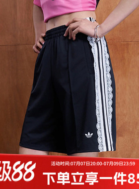 阿迪达斯三叶草女裤2026夏季新款BLK SHORT 休闲运动短裤KU4754