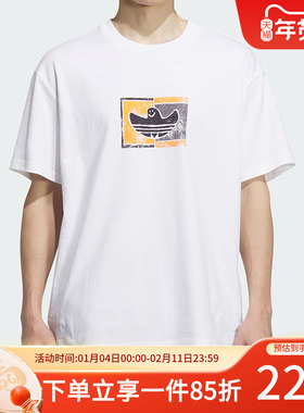 阿迪达斯三叶草男装女装秋季新款经典宽松运动圆领短袖T恤KD4289