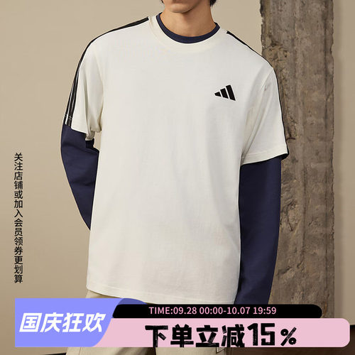 阿迪达斯男款休闲运动短袖