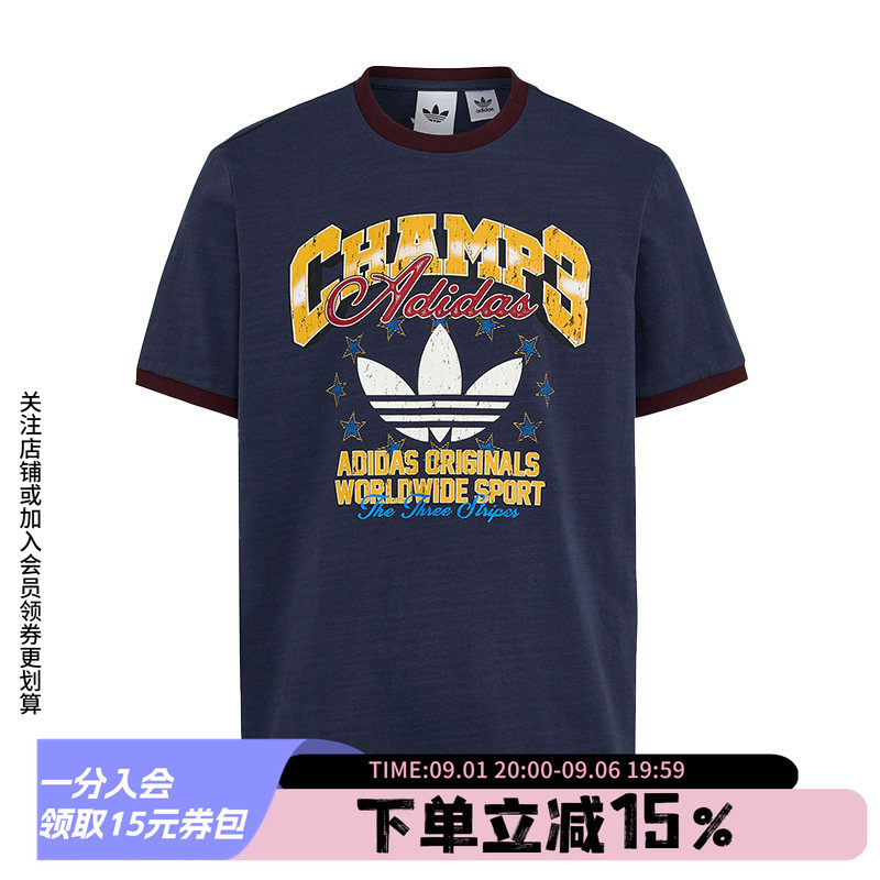 阿迪达斯三叶草男款宽松短袖图片