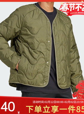 阿迪达斯男装冬季新款保暖运动夹克外套轻便休闲宽松棉服JD1095