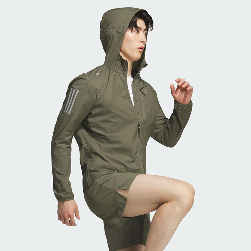 阿迪达斯男款连帽运动夹克