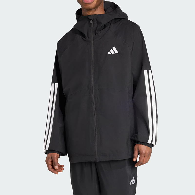 阿迪达斯男款休闲连帽夹克