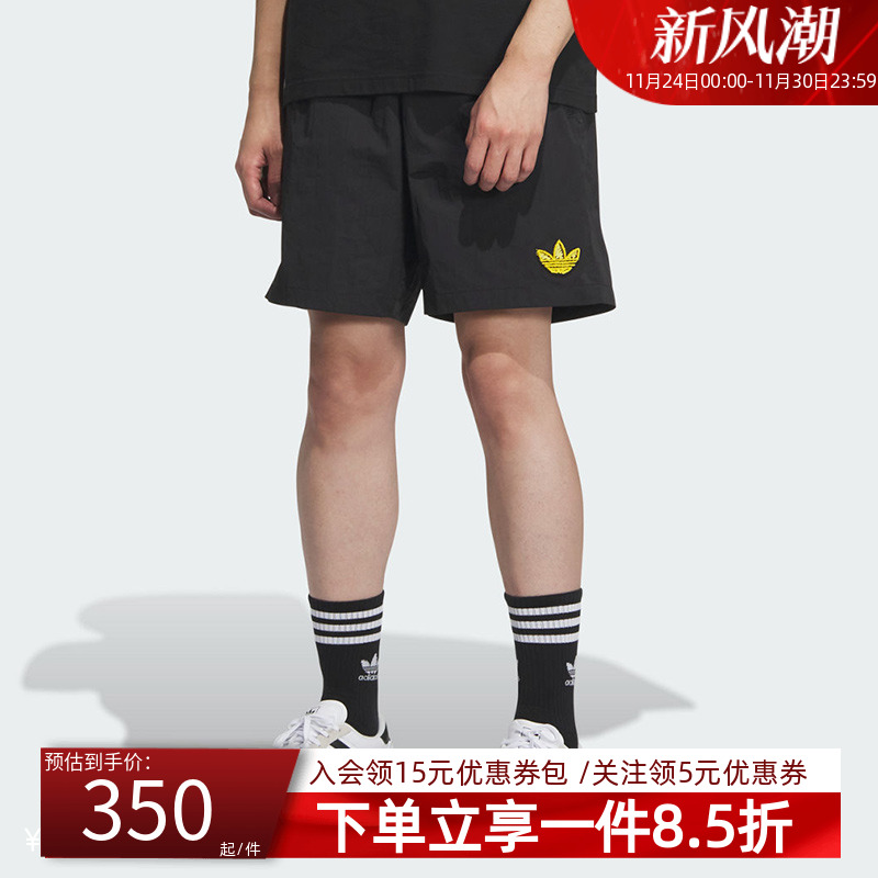 阿迪达斯三叶草男款宽松运动短裤