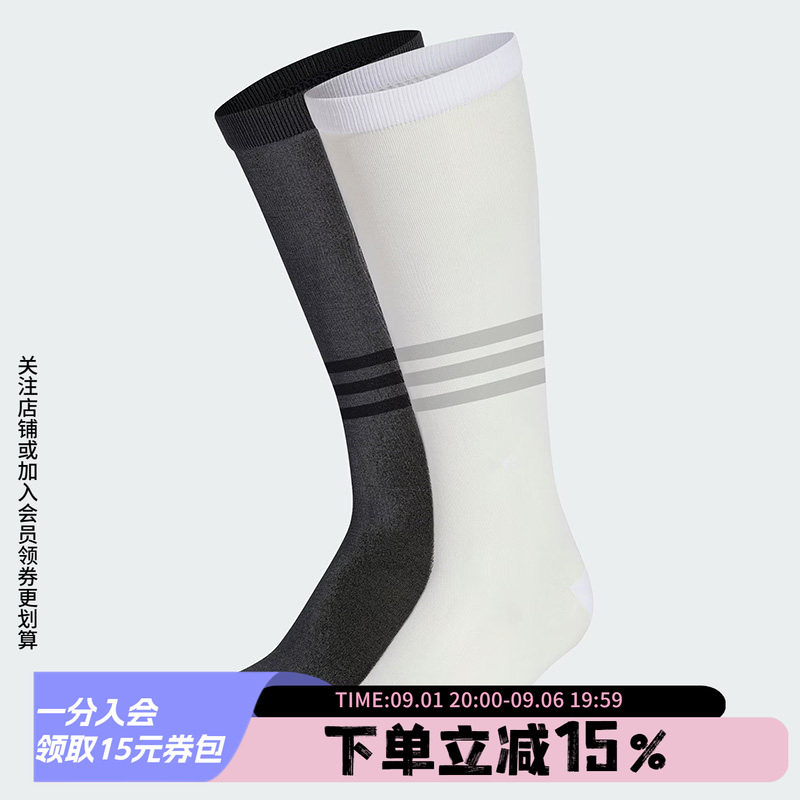 阿迪达斯三叶草两双装袜子SHEER H CR 2P 小腿袜运动休闲袜KD8364