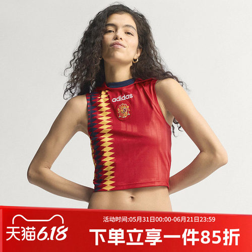 阿迪达斯三叶草女款无袖连帽背心