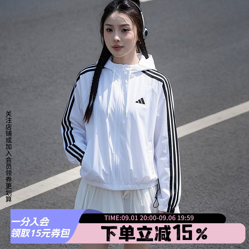 阿迪达斯三叶草情侣款宽松外套图片