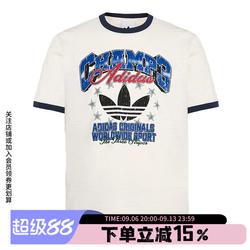 阿迪达斯三叶草男款宽松短袖图片