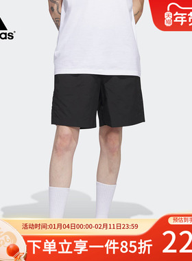阿迪达斯三叶草短裤男裤女裤秋季新款五分裤宽松休闲运动裤HS3016