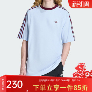 宽松运动服圆领短袖 新款 T恤HZ3831 2026春季 阿迪达斯三叶草男装