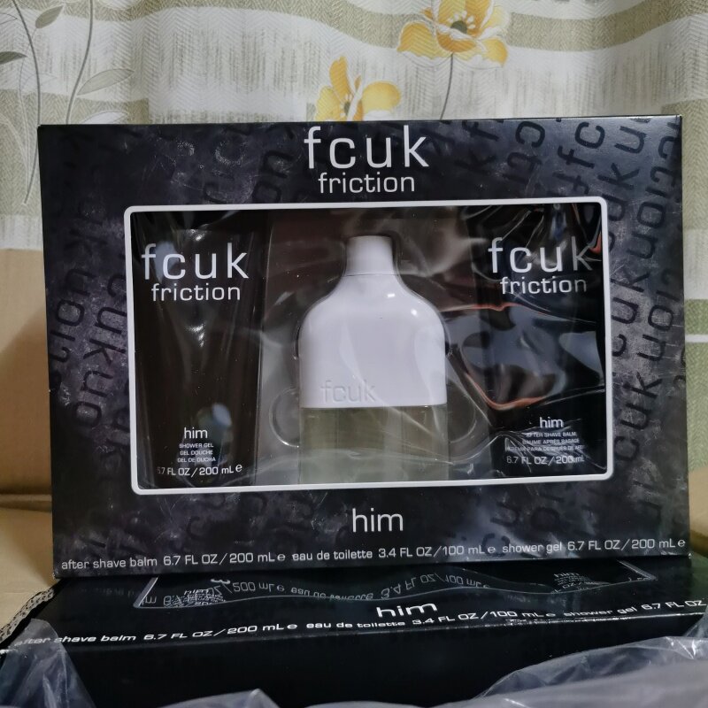 Fcuk男士香水清新淡雅香氛迷人100ml+沐浴露+须后乳200ml正品现货