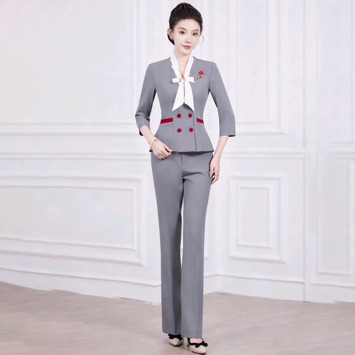 ktv公主工作套装酒吧会所商务包厢服务员dj空姐制服女秋冬款裤装