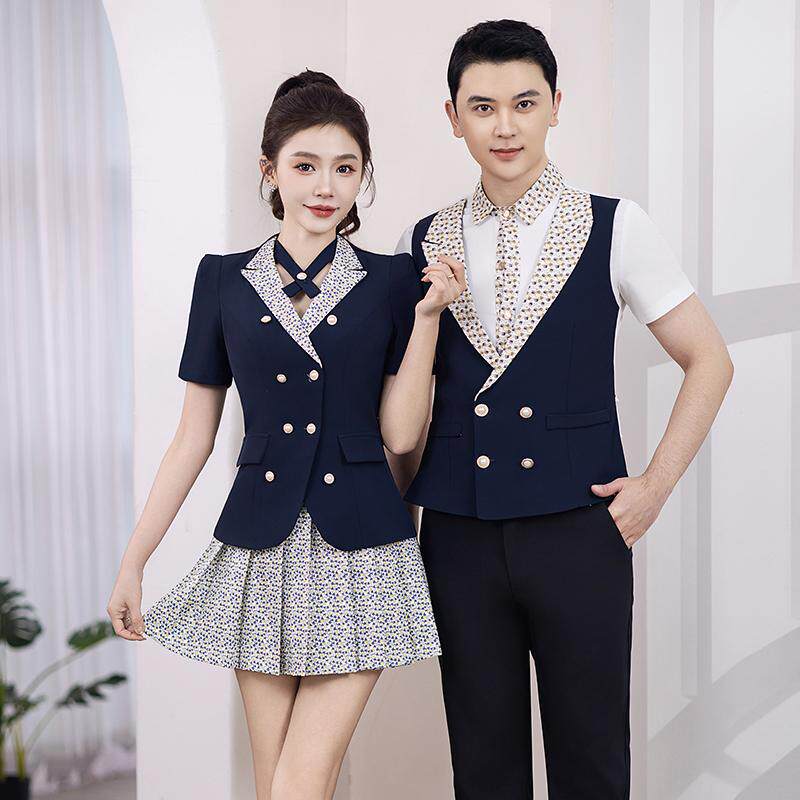服务员女dj公主服少爷服春季高端工装短袖KTV套装酒店工作服新款
