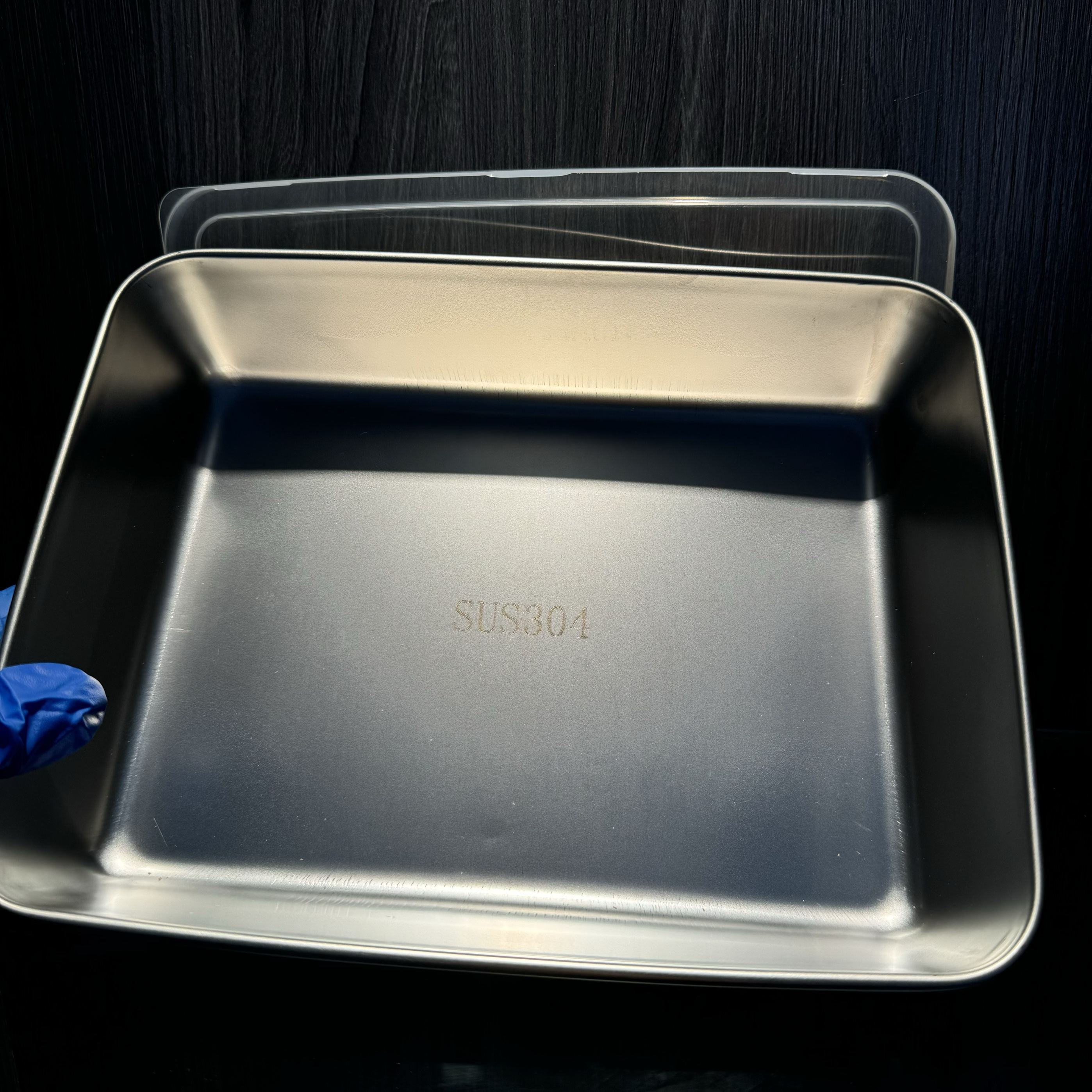 【发两个】贸易整单 304钢冰箱冷藏保鲜盒甜品托盘.露营野餐餐盒