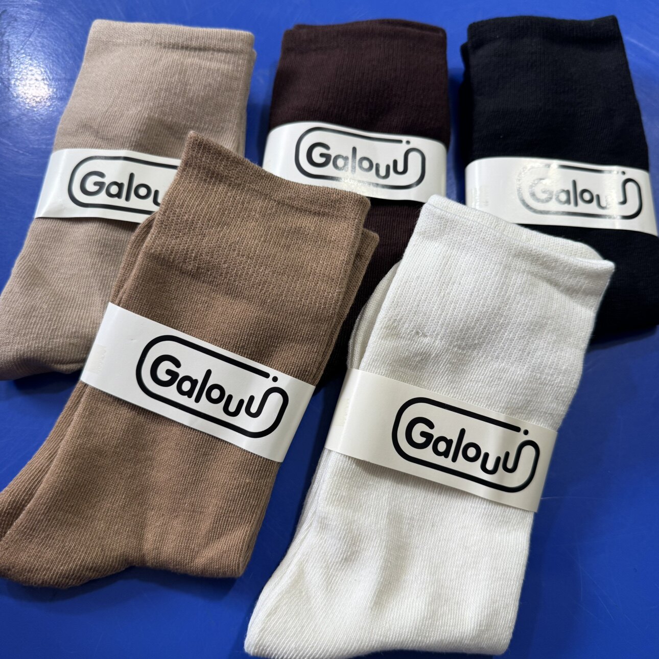 纯色简约美拉德堆堆中筒袜